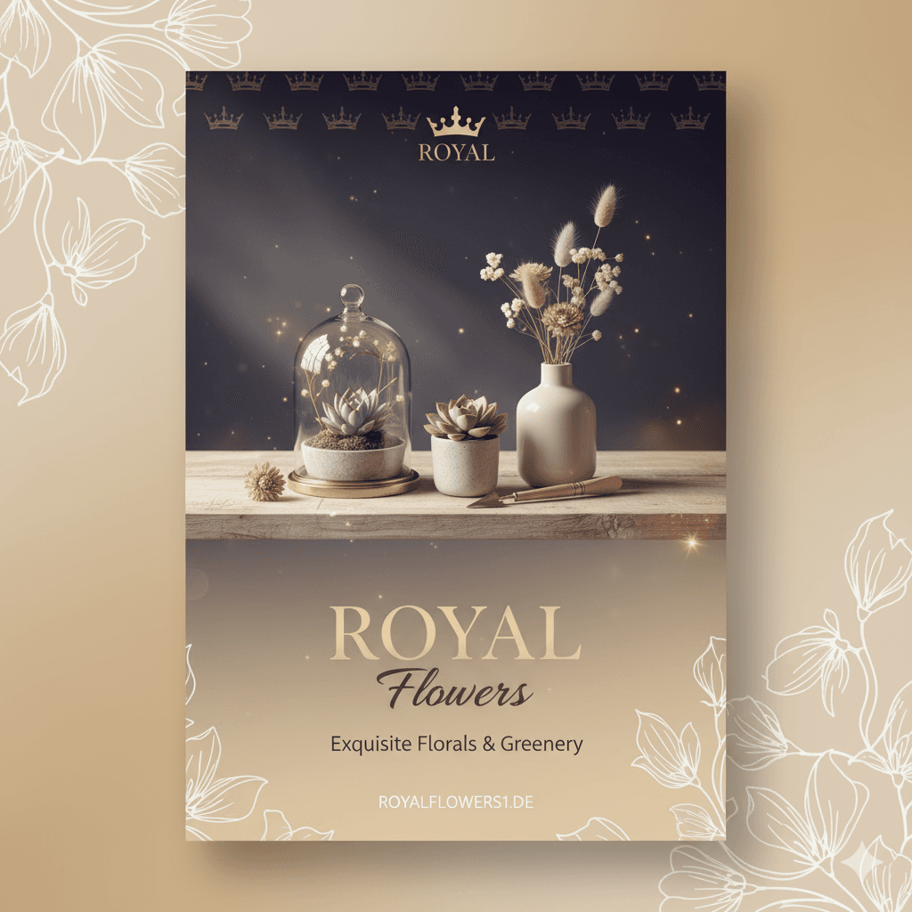 Royal Flowers E-commerce Platform Mockup